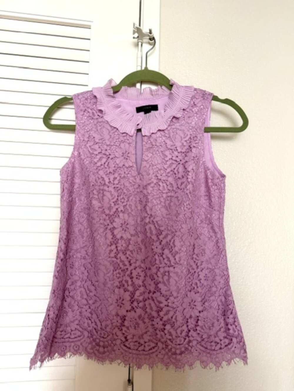 J.Crew sleeveless lace top